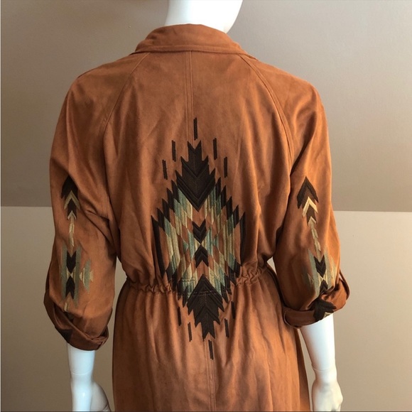 Miss Me embroidered faux suede jacked.  The color of Sedona.  South Western - Picture 7 of 7